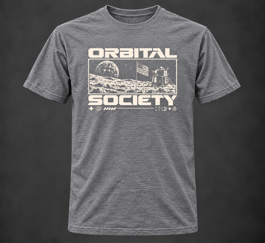 Orbital Society Lunar Frontier Tee — Graphite Heather