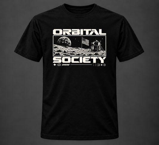 Orbital Society Lunar Frontier Tee - Pitch Black
